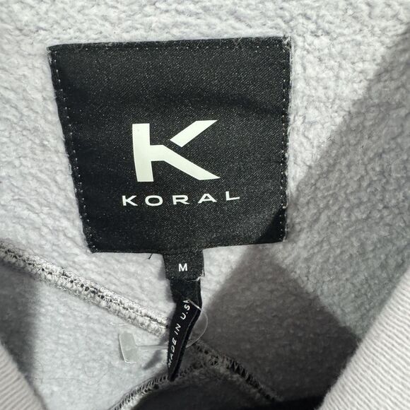 Koral Mantle Sweatshirt Women's Medium Black Lavender Warm Up Fleece - Picture 3 of 9